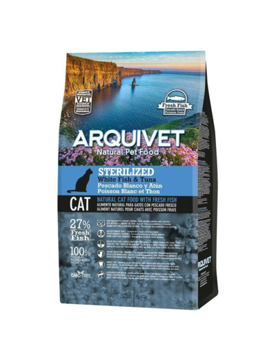 Croquettes pour chat stérilisé poisson blanc et thon - 10KG