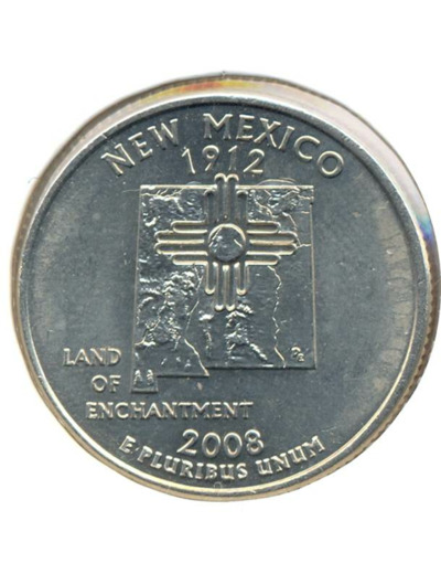 AMERIQUE (U.S.A) 1/4 DOLLAR 2008 P NEW MEXICO SUP