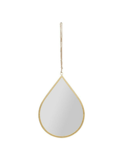 Miroir goutte fer Ornalise doré 32x46cm