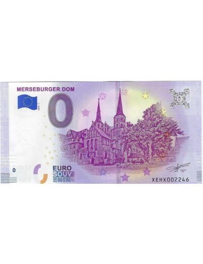 ALLEMAGNE 2019-1 MERSEBURGER DOM BILLET SOUVENIR 0 EURO TOURISTIQUE  NEUF