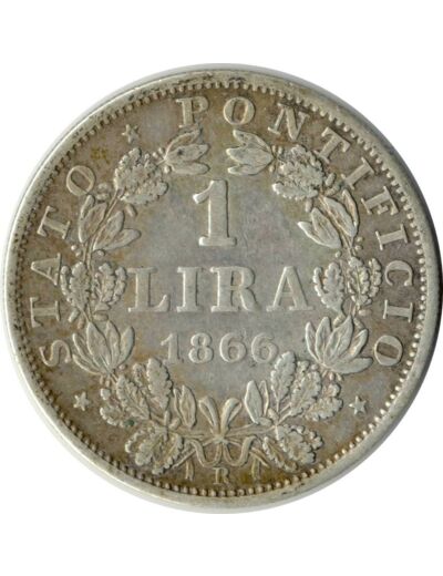 VATICAN 1 LIRE XXI 1866 R PETIT BUSTE TB+