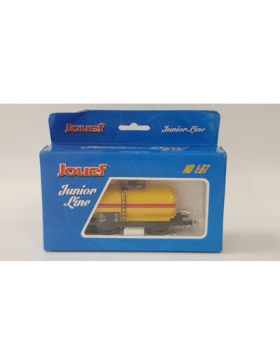 JOUEF JUNIOR LINE HJ6140 HO WAGON CITERNE A 2 ESSIEUX JAUNE BOITE D'ORIGINE