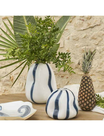 Vase Allen blanc verre 23x22x29cm