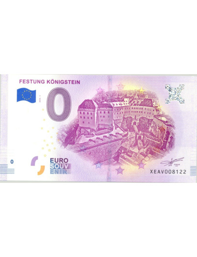 ALLEMAGNE 2018-1 FESTUNG KONIGSTEIN BILLET SOUVENIR 0 EURO TOURISTIQUE NEUF