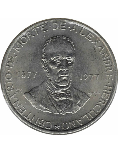 PORTUGAL 25 ESCUDOS ALEXANDRE HERCULANO 1977 SUP