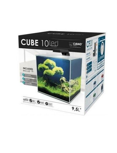 Aquarium Cub 10 (Filtre + LED)