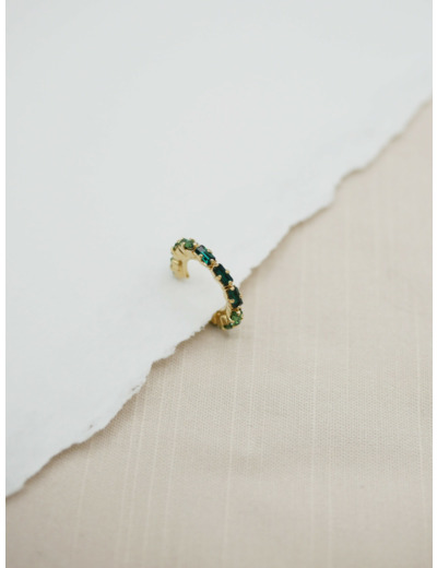 Bague d'oreille ear cuff cristaux bleus François