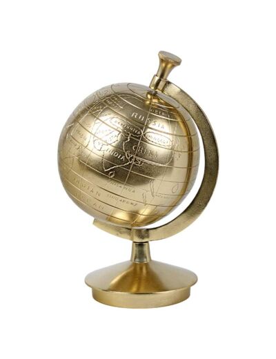 Globe déco aluminium doré 19x18x30cm