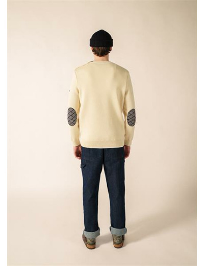 Pull marin Cancale Equipage à coudières 100% laine  SAINT JAMES