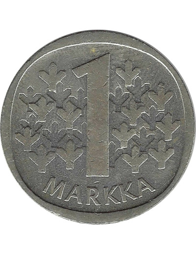 FINLANDE 1 MARKKA 1966 TTB+