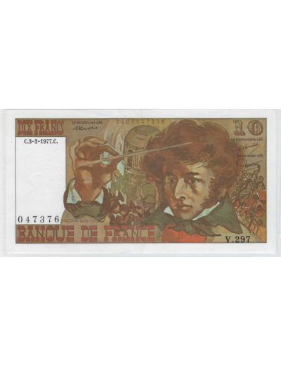 FRANCE 10 FRANCS BERLIOZ 3-3-1977 V.297 SPL