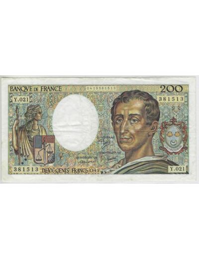 FRANCE 200 FRANCS MONTESQUIEU 1983 Y.021 TTB+