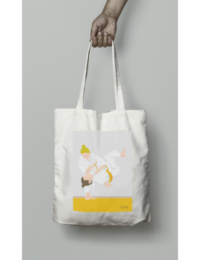 Tote bag ou sac judo "Jeanne la judoka"