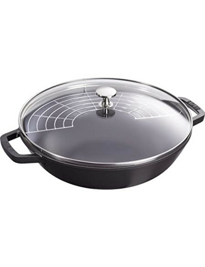 WOK EN FONTE 30 CM NOIR