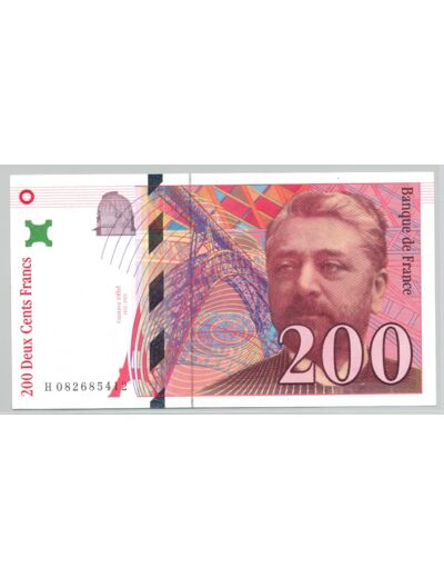 FRANCE 200 FRANCS EIFFEL 1999 Alphabet H 082685412 NEUF