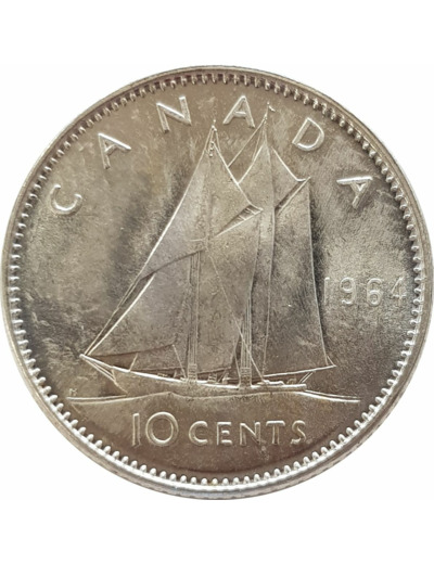 CANADA 10 CENTS 1964 SUP/NC