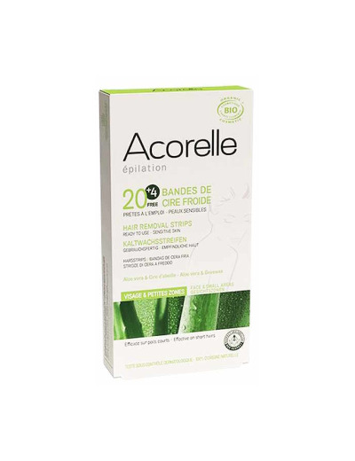 Bande de cire froide Visage 20 bandes