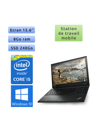 Lenovo ThinkPad L540 - Windows 10 - i5 8Go 240Go SSD - 15.6 - Ordinateur Portable PC