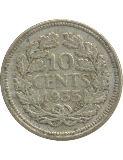 PAYS-BAS HOLLANDE 10 CENTS 1935 TB+