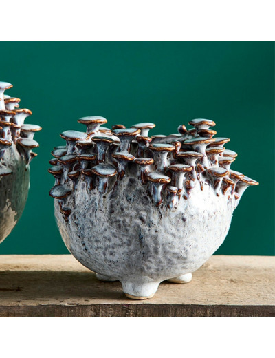 Vase céramique aux Champignons 20x20x17cm