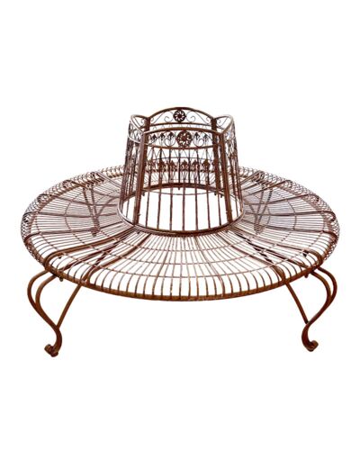 Banc de jardin fer circulaire 153x85cm