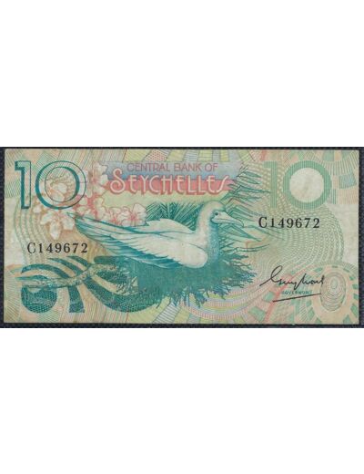 SEYCHELLE 10 RUPEES Non daté (1979) SERIE C TTB (W23a)