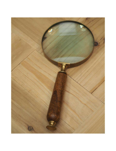 Loupe manguier laiton doré 24x10cm