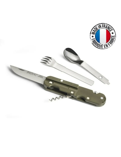 Couteau Bivouac Multifonctions 6-en-1 : acier tactique pour camping et survie