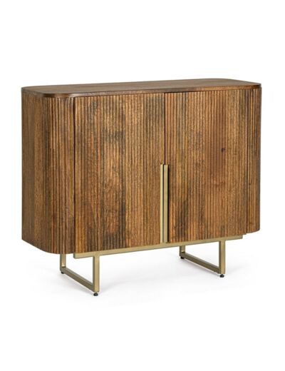 Buffet bois manguier 2 portes 95x40x80cm