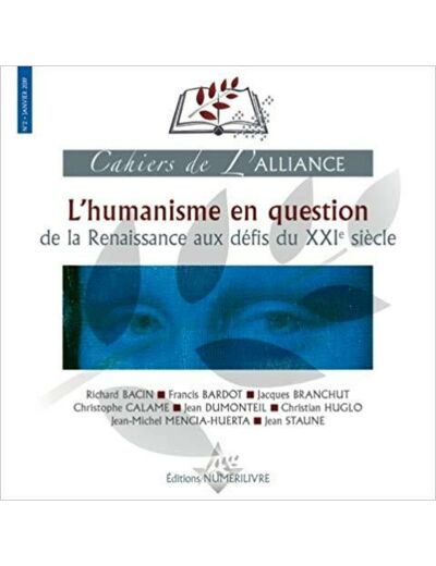 Cahiers de l'Alliance l'Humanisme en Question