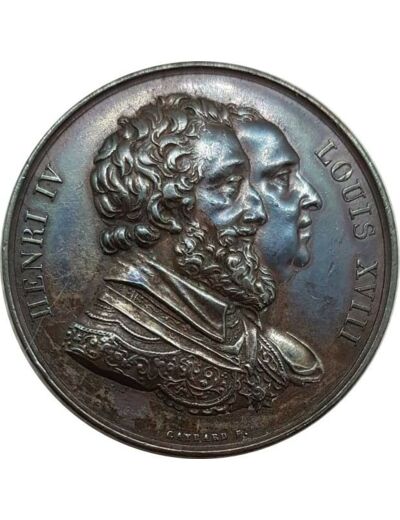 MEDAILLE - HENRI IV LOUIS XVIII  CUIVRE SUP-