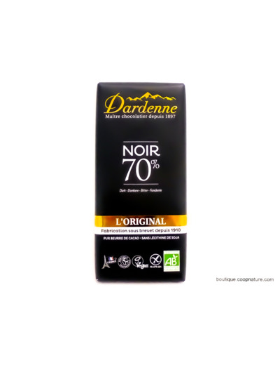 Chocolat Noir 70% Bio 100g