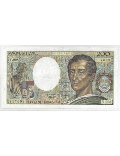 FRANCE 200 FRANCS MONTESQUIEU 1981 V.008 TTB