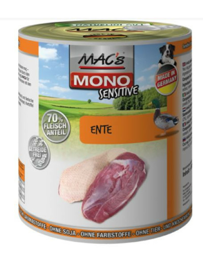 MAC'S Mono Sensitive pour chien, Canard - 800g