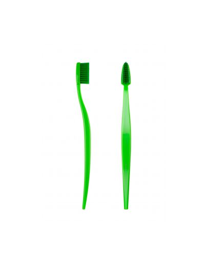 Brosse à dents medium souple écologique adulte VERTE