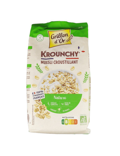 Krounchy Muesli Croustillant Nature 500g Bio