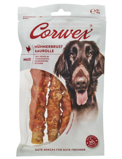 Friandises Corwex rouleaux à mâcher au poulet - 150g