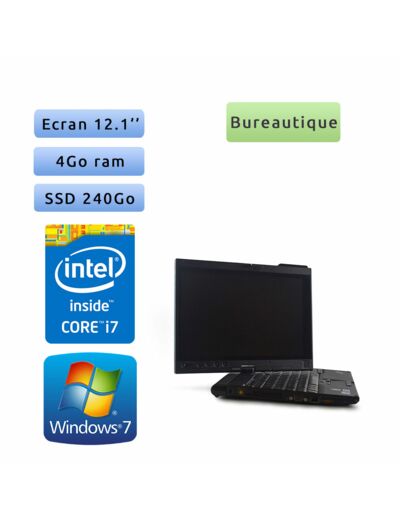 Lenovo X201 Tablet - Windows 7 - i7 4Go 240Go SSD - 12.1 - Grade B - Tablet PC