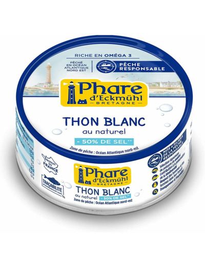 Thon blanc germon naturel hyposode 112g Phare d Eckmühl