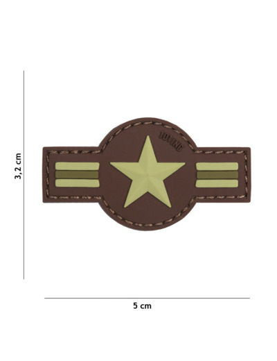Patch 3D PVC US Air Force (marron)