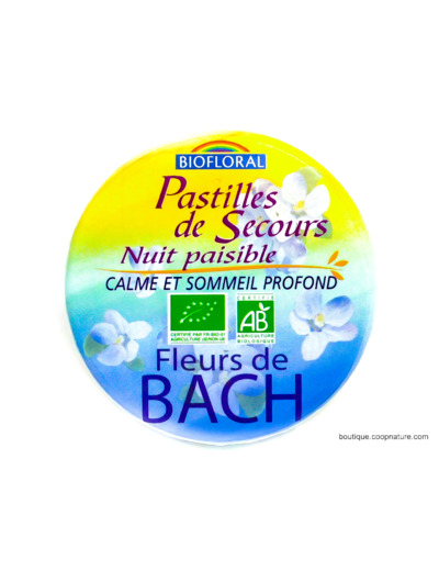 Pastilles de Secours Nuit Paisible Fleurs de Bach Bio 50g