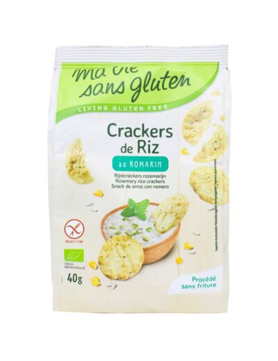 Crackers de Riz au Romarin Sans Gluten Bio 40g