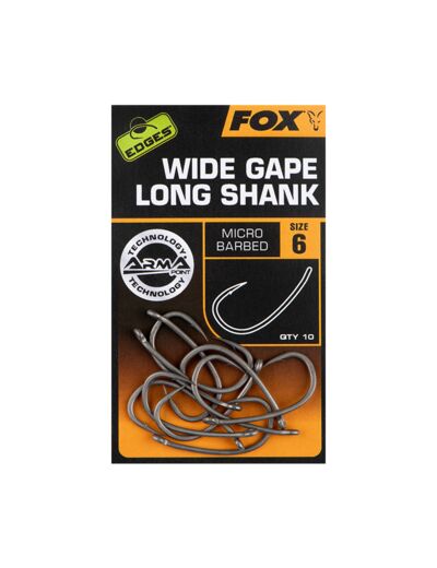 hook wide gape long shank fox