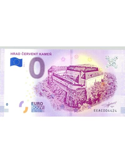 SLOVAQUIE 2018-1 HRAD CERVENY KAMEN BILLET SOUVENIR 0 EURO TOURISTIQUE NEUF