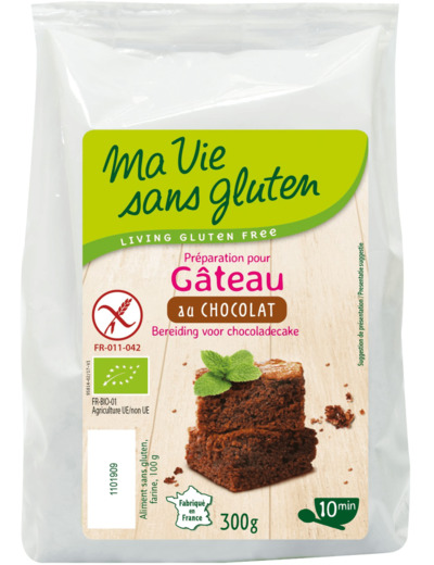 Préparation pour gâteau au chocolat bio-300g-Ma vie sans gluten