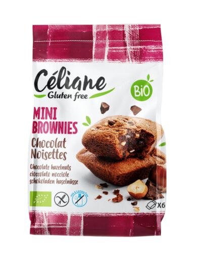 Mini Brownies Chocolat Noisettes SANS GLUTEN-x6-Céliane