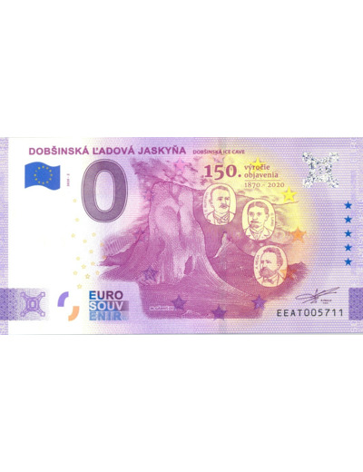 SLOVAQUIE 2020-2 DOBSINSKA LADOVA JASKYNA V2 BILLET SOUVENIR 0 EURO