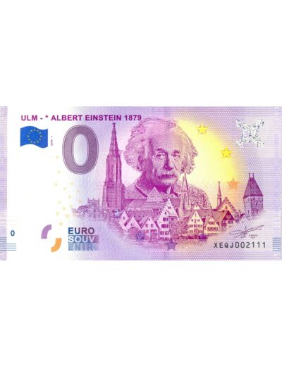 ALLEMAGNE 2020-1ULM ALBERT EINSTEIN BILLET SOUVENIR 0 EURO TOURISTIQUE  NEUF