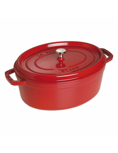 COCOTTE EN FONTE OVALE 31 cm ROUGE