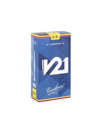 Boîte de 10 anches pour clarinette V21 force 2 1/2 Vandoren